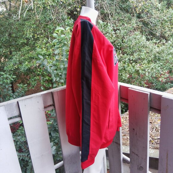 Vintage 90s UGA University Of Georgia Bulldogs Pullover Red Windbreaker Jacket - Picture 3 of 8